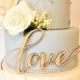 Elegant Wedding Cake Toppers With Script