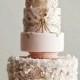 Glamorous Five-Tiered Blush Wedding Cake