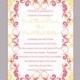 DIY Wedding Invitation Template Editable Word File Instant Download Elegant Printable Invitation Pink Wedding Invitation Yellow Invitations