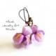 Purple Iris Flower Earrings by Nikush Studio
