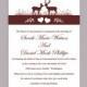 DIY Wedding Invitation Template Editable Word File Instant Download Printable Reindeer Invitation Brown Wedding Invitation Heart Invitation