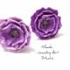 Lilac Peony Hair Flower by Nikush Jewelry Art Studio