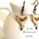 ivory Love Birds Dangle Earrings  by Nicole Bridesmaids Gifts
