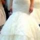 Exquisite Lace Mermaid Wedding Dress With Crystal Sash 2016 Trumpet Chapel Train Beaded Strapless Wedding Gowns Bridal Real Picture Online with $127.73/Piece on Hjklp88's Store 