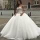 Charming Church Beads 2016 Wedding Dresses Off The Shoulder Tulle Applique A-Line Bridal Ball Gowns Dresses Wedding Style Chapel Train Online with $126.39/Piece on Hjklp88's Store 