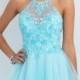Stunning 2016 Sheer Short Homecoming Dresses Cheap Backless Lace Beaded Tulle A-line Short Prom Party Graduation Dresses Light Sky Blue Online with $82.25/Piece on Hjklp88's Store 