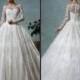 Vintage Long Sleeve Winter Amelia Sposa Wedding Dresses 2016 Lace Scoop Illusion Sheer Bridal Gowns Ball Train A-Line Vestido De Novia Online with $136.18/Piece on Hjklp88's Store 