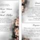 DIY Wedding Invitation Template Editable Word File Download Printable Invitation Orange Invitation Flower Invitation Peach Invitation