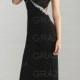 Australia With Trailing Black Evening Formal Dress