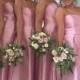 Fashion Cheap Plus Size Bridesmaid Dresses 2015 Strapless Ankle Length Satin Pink Party Dresses For Wedding Customized Long Formal Dresses Online with $67.73/Piece on Hjklp88's Store 