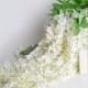 5pcs Artificial Silk Wisteria Home Garden Hanging Flower Plant White Wisteria Wedding Vine Decor