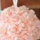 9" Blush Rose Kissing Ball Foam Flowers Pomanders For Wedding Centerpieces Decor Bridal Shower