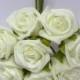 100 pcs Ivory Wedding Artificial Flower Fake Foam Roses Floral Wedding Table Centerpiece Decor Supplies