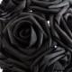 50 pcs Black Wedding Flowers Artificial Flower Supplies Fake Black Foam Roses Floral Wedding Table Centerpiece Decor
