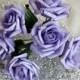 72 pcs Light Purple Flowers Lavender Wedding Decorations Table Centerpiece Flowers Fake Roses For Bridal Bouquet Flowers