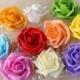 100 Pomander Kissing Ball Flowers 6-7cm Foam Rose Heads Various Colors Wedding Home Decorative flowers