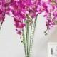 5 pcs Purple Orchids Artificial Flowers Wedding Dinner Venue Decoration Butterfly Orchid Phalaenopsis Flowers