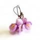 Purple Iris Flower Earrings Bridesmaid Gift, Bridesmaid Earring set, Purple Earrings, Perfect For Bride