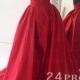 Custom Made Red Sweetheart Long Prom Gown,Prom Dress - 24prom
