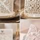 Affordable Romantic Laser Cut Blush Pink Lace Wedding Invitation EWWS001 As Low As $1.99