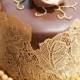 Decadent Gold And Chocolate Mini Cake