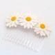 Daisies White Flower Comb - Daisies Flower comb - Wedding Hair Comb Romantic Bridal Hair Accessories White Flowers Comb Daisies Comb