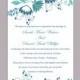 DIY Wedding Invitation Template Editable Word File Instant Download Elegant Printable Invitation Blue Wedding Invitation Flower invitation