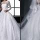 New Arrival Illusion Applique Wedding Dresses Lace 2016 Jewel Neck Sheer Bridal Ball Gowns Chapel Train White Tulle Vestidos De Novia Online with $131.73/Piece on Hjklp88's Store 