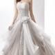 New Designer 2016 A Line Wedding Dresses Draped Light Grey Handmade Flower Applique Pleated Tulle Bridal Ball Dress Gowns Chapel Train Online with $137.07/Piece on Hjklp88's Store 