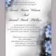 DIY Wedding Invitation Template Editable Word File Instant Download Elegant Printable Invitation Blue Invitations Flower invitation