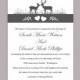 DIY Wedding Invitation Template Editable Word File Instant Download Printable Reindeer Invitation Black Invitations Gray Wedding Invitation