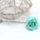 Mint Rose Boutonniere, Country Bride loop Forest breastplate, groom boutonniere, Mint Rose Brooch