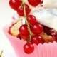 Redcurrant-Cupcakes With Oat Flakes, Covered With Meringue