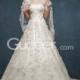 A Line Vintage Strapless Embroiderd Beaded Winter Wedding Dress