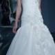 Mark Zunino For Kleinfeld - 2014 - Style 84 Strapless Dropped Wait Ball Gown Wedding Dress With Floral Applique Details