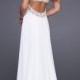 Elegant White Gown By La Femme 15027