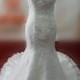 Real Samples Beaded Scoop Neckline Mermaid Lace Wedding Dress Bridal Gown Vestido De Noiva