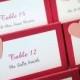 Pink Heart Place Card, Valentines Wedding Place Card, DEPOSIT