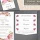Printable Pocket Wedding Invitation Suite Printable Invitation Floral Invitation Pink Invitation Download Invitation Edited jpeg file