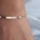 Name Bar Bracelet With CZ / CZ Nameplate Bracelet / Bridesmaid Bracelet / Personalized Bar Bracelet / Mom Bracelet / Luca Jewelry / Gold Bar