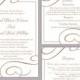 DIY Wedding Invitation Template Set Editable Word File Instant Download Elegant Printable Invitation Brown Wedding Invitation Gold Wedding