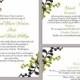 DIY Wedding Invitation Template Set Editable Word File Instant Download Printable Leaf Wedding Invitation Blue Invitations Green Invitations