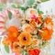 Tangerine Bouquet With Protea