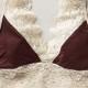 Anthropologie - Timo Lace Knit Bralette Wine Xs Intimates