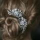 Julia - Bridal Hair Combs - 2 Pieces Crystal Hair Comb - Bridal Hair Accessories - Rhinestone Headpiece - Made To Order