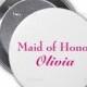 Pink Maid Of Honor Button