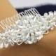 Colorful Handmade Pearl Bridal Hair Comb Crystal Gold Wired Headpiece For Brides [HC1126] $14.99 - Tyale Jewelry