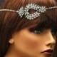 1920's Headpiece, Wedding Head Piece, Rhinestone Bridal Forehead Band, Wedding Headband ayansiweddingdesigns