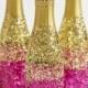 DIY Glitter Champagne Bottles