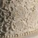 White-lace-wedding-cake - Once Wed